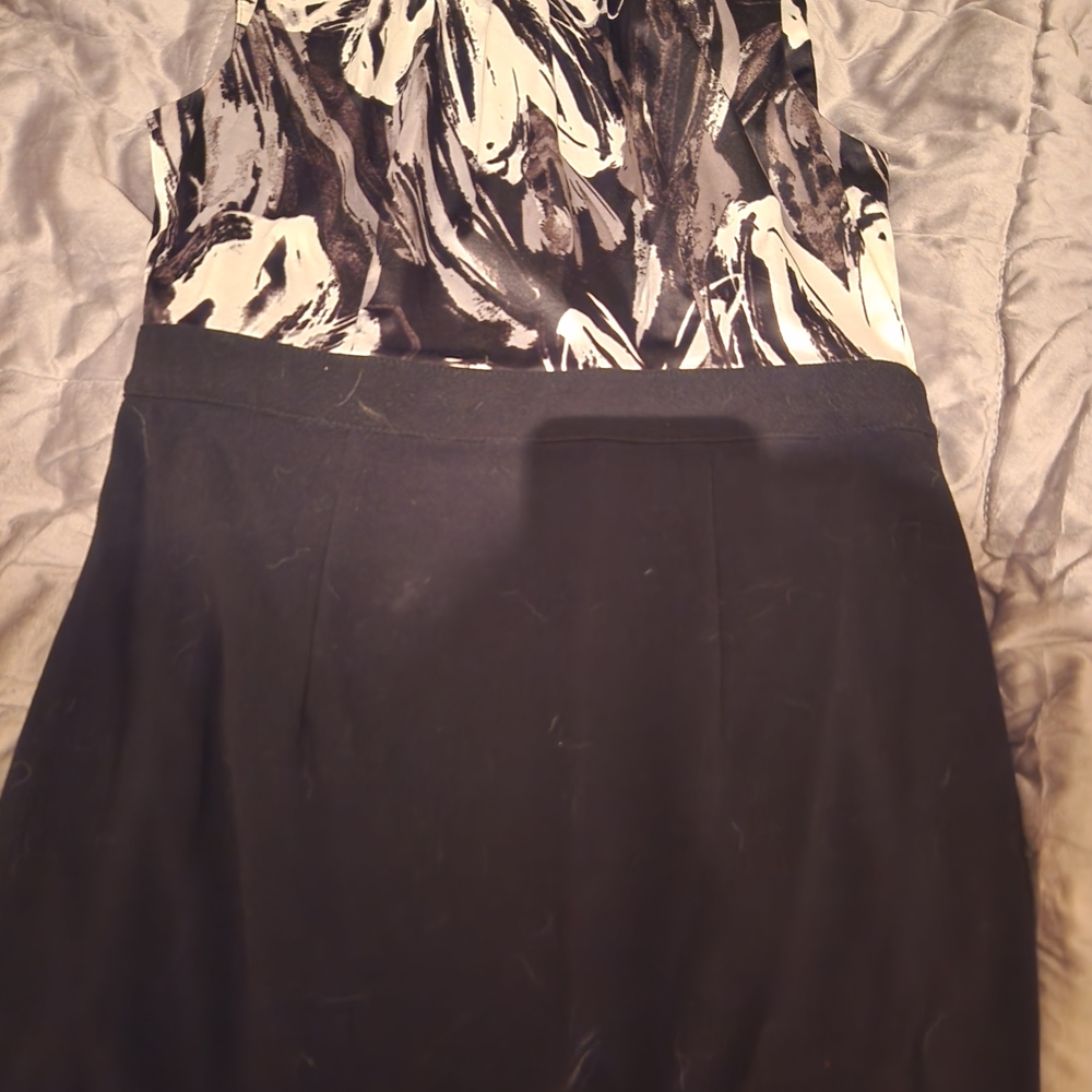 212 Collection Monochrome Patterned Dress